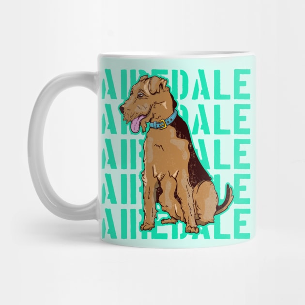 Airedale Dog by mailboxdisco